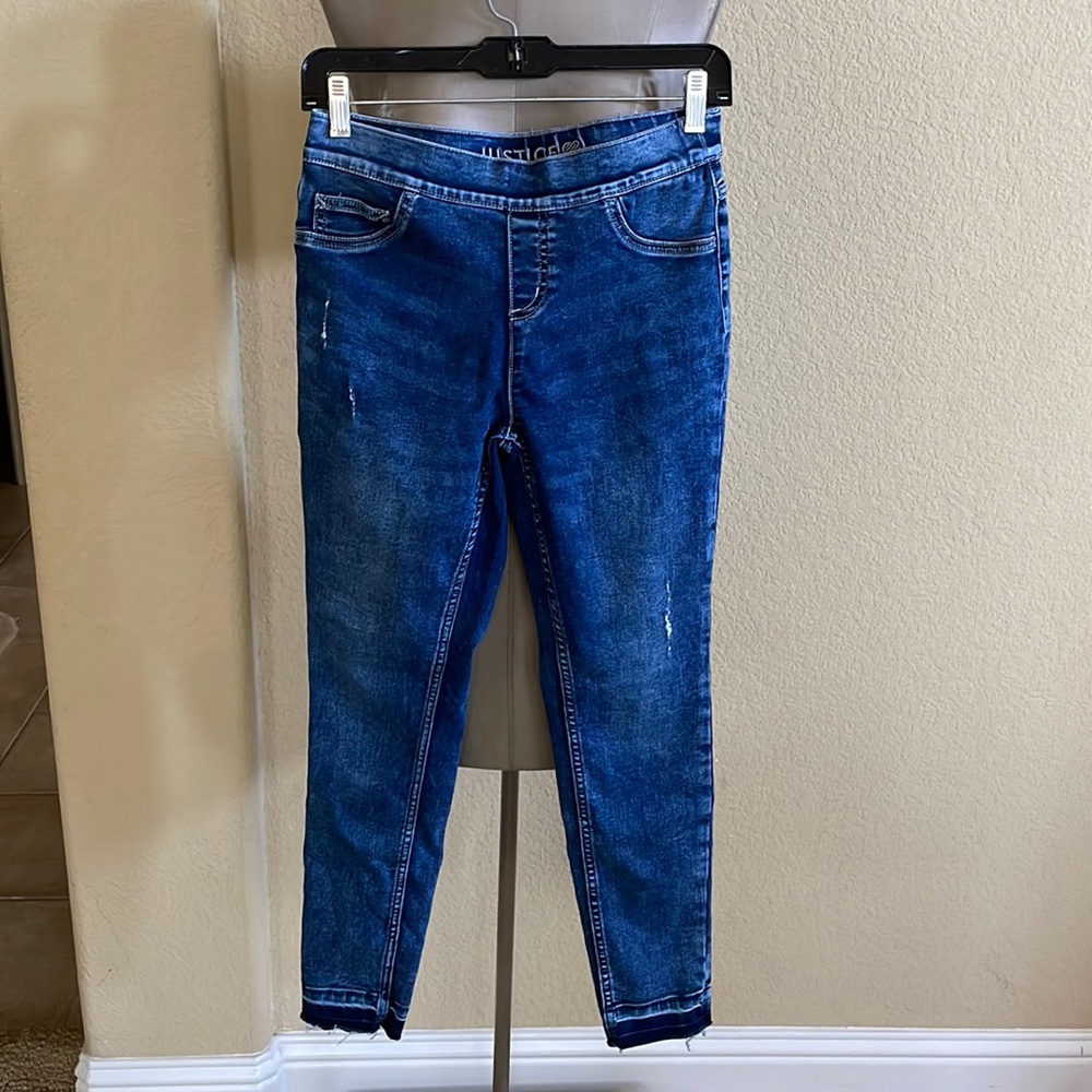 Justice Distressed Hem Jegging